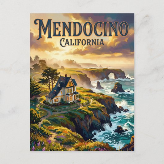 Mendocino California ポストカード (正面)