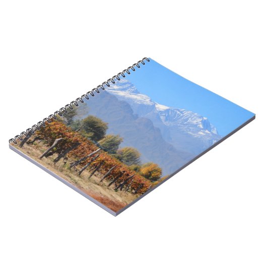 Mendoza、アルゼンチンの秋のブドウ園 ノートブック (左側)