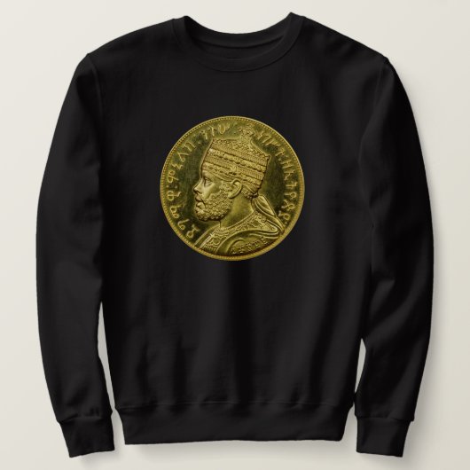 Menelik II Rastafari Emperor Rasta Roots Sweater スウェットシャツ (デザイン正面)