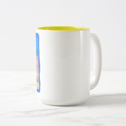 Menemshaの日没の朝のコーヒー・マグ ツートーンマグカップ (正面右)