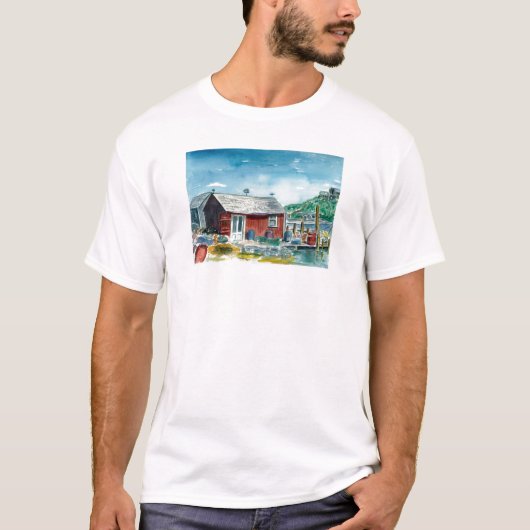 Menemshaの赤い掘っ建て小屋 Tシャツ (正面)
