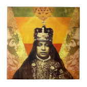 Menen Asfaw Haile Selassie HIM Jah Rastafari  タイル (正面)