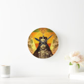 Menen Asfaw Haile Selassie HIM Jah Rastafari ラウンド壁時計 (ホーム)