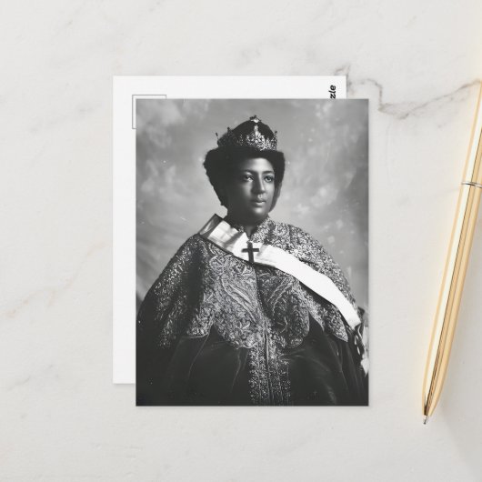 Menen Asfaw Queen Africa Empress Selassie I Roots ポストカード (正面/裏面インサイチュ)