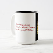 Mengesha Mystroフランシス島MJのピアノ経験のマグ ツートーンマグカップ (正面左)