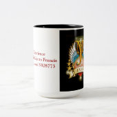 Mengesha Mystroフランシス島MJのピアノ経験のマグ ツートーンマグカップ (中央)