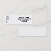 Mennoniteプライドおもしろいプロファイルカードユーモア スキニー名刺 (正面/裏面)