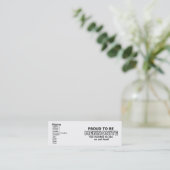 Mennoniteプライドおもしろいプロファイルカードユーモア スキニー名刺 (スタンド正面)