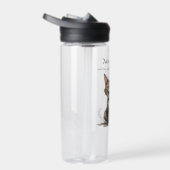 Menopause Humor Stressed Angry Cat ウォーターボトル (右面)