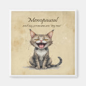 Menopause Humor Stressed Angry Cat マグネット (正面)