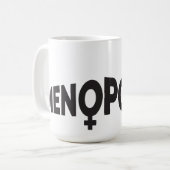 Menopodcastのロゴのマグ- 15のoz コーヒーマグカップ (正面左)