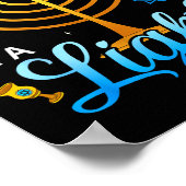 Menorah Be A Light Happy Hanukkah Shirts For Men W ポスター (角)