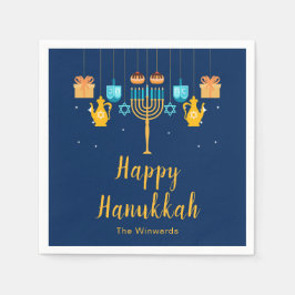 Menorah Hanukkah Party スタンダードカクテルナプキン