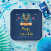 Menorah Hanukkah Party Plates ペーパープレート (パーティー)