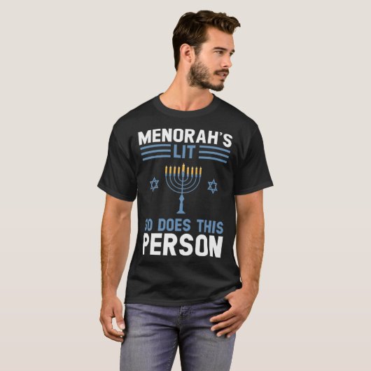 menorah's lit so does this person Festival Tシャツ (正面フル)