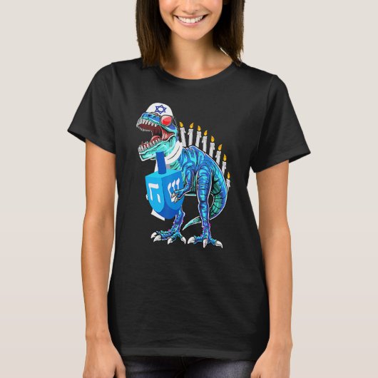 Menorasaurus Rex Dinosaur Rex Hanukkah  For Boys K Tシャツ (正面)