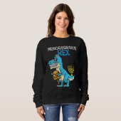 Menorasaurus Rex Jew Dino Trex Toddler Boys Hanukk スウェットシャツ (正面フル)