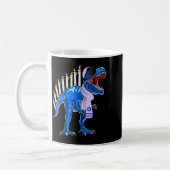 Menorasaurus Rex Shirt T Rex Dinosaur Hanukkah Gif コーヒーマグカップ (左)