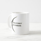 Menotomy Moonbatのマグ、デザイン2 コーヒーマグカップ (正面左)
