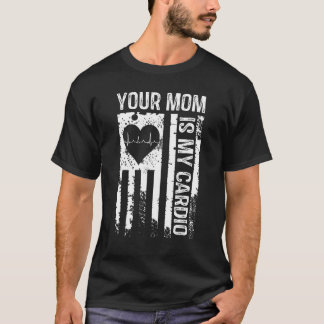 Mensあなたの母は私の心臓鼓動Iハート熱M Tシャツ