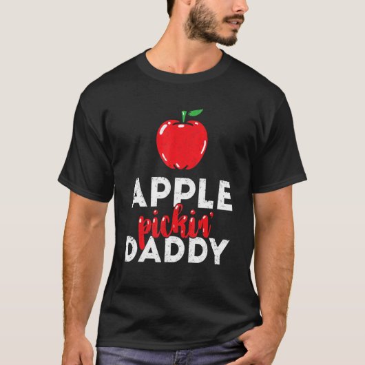 Mensかわいいリンゴ摘みヴィンテージApple Pickin' Dadd Tシャツ (正面)