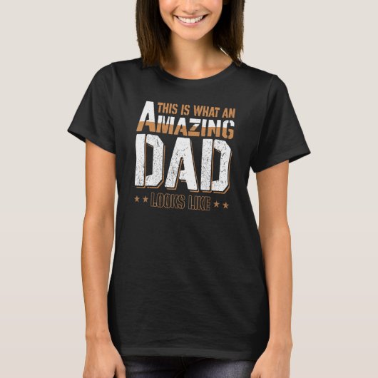 Mensこれは素晴らしいパパがFatheのように見える Tシャツ (正面)