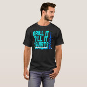 Mensそれが氷の魚釣り漁師を吹き出すまでドリル Tシャツ (正面フル)