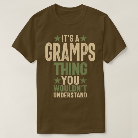 MensそれはGramps Thing Christmas DadGrandpa Funn Tシャツ (デザイン正面)