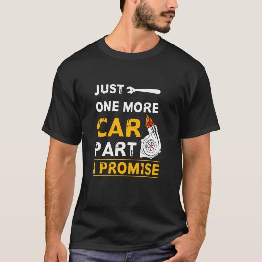 Mensだけ1つの車のパート私は車のチューニングを約束 Tシャツ (正面)