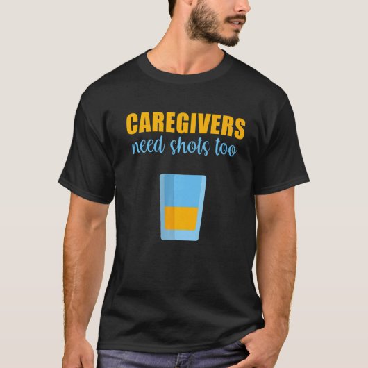 Mensの介護者が撮影を必要とする補助ナースMed Tシャツ (正面)