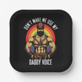 Mensは私に私のパパの声のゲイベアを使用しない ペーパープレート (正面)