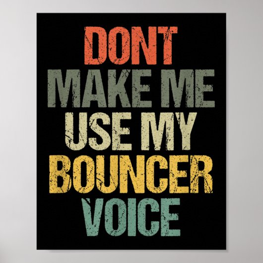 Mensは私のBuuncer Voice おもしろい Securを使用しない ポスター (正面)