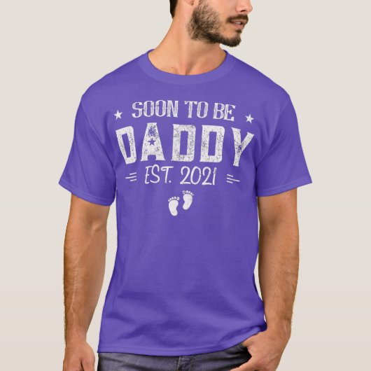 MensはDaddy 2021に昇格すぐにパパ Tシャツ (正面)