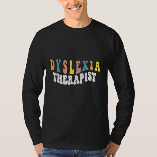 Mensセラピスト失読症とオーバーレイ失読症 Tシャツ (正面)