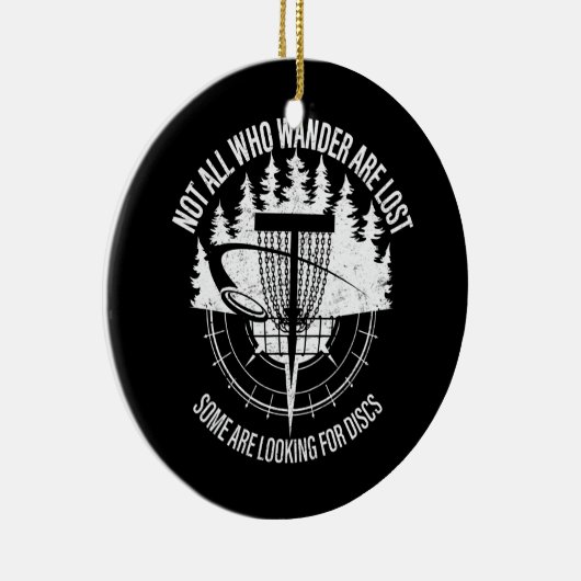Mensディスクゴルフは、さまよい人ばかりではない失った セラミックオーナメント (右)