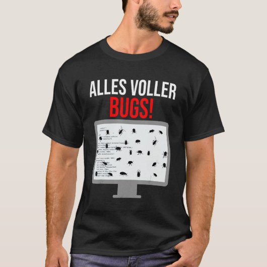 MensデバッグBug Coding Computer Programmer Info Tシャツ (正面)