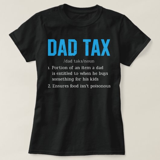 mensパパ税おもしろいパパ税定義父親の日 tシャツ (デザイン正面)