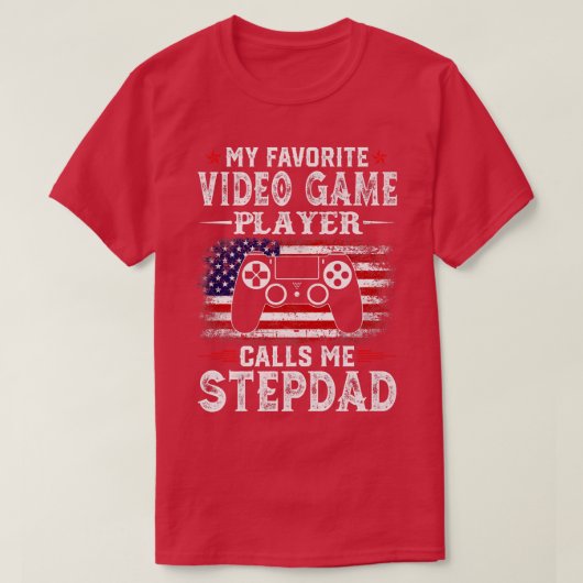 Mensビデオゲお気に入りのームプレーヤーがStepdaを呼び出す Tシャツ (デザイン正面)