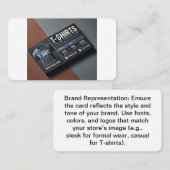 Mensファッションストアのオンラインショップの名刺 割引カード (正面/裏面)