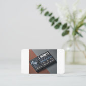 Mensファッションストアのオンラインショップの名刺 割引カード (スタンド正面)