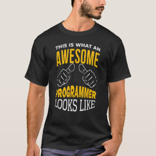 Mensプログラマソフトウェア開発者コンピュータエンジン Tシャツ