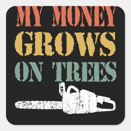 Mensレトロおもしろいロガーのギフト男性へヴィンテージ スクエアシール (正面)