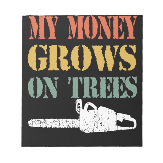 Mensレトロおもしろいロガーのギフト男性へヴィンテージ ノートパッド (正面)