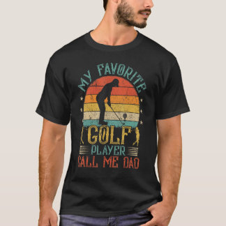 Mensヴィンテージマイお気に入りのゴルフプレーヤーコールパパF Tシャツ