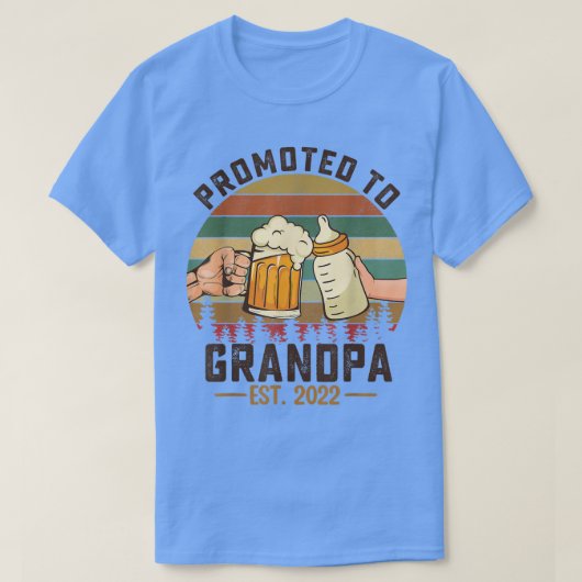 Mens初めておじいちゃんはGrandpa 2022 Fに昇進 Tシャツ (デザイン正面)