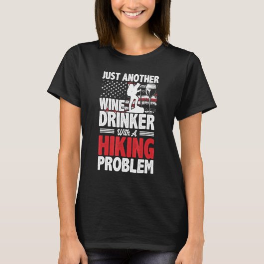 Mens単にハイキングの証拠と別のワインを飲む Tシャツ (正面)