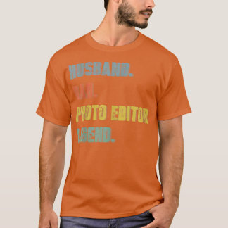 Mens夫パパ写真編集レジェンドヴィンテージ Tシャツ