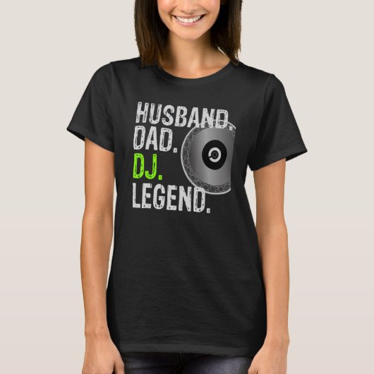 Mens夫パパDJ Legend - DJデザイン_3 Tシャツ (正面)