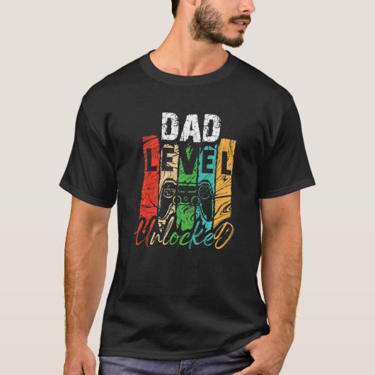Mens妊娠の発表パパレベルのロック解除Coo Tシャツ (正面)