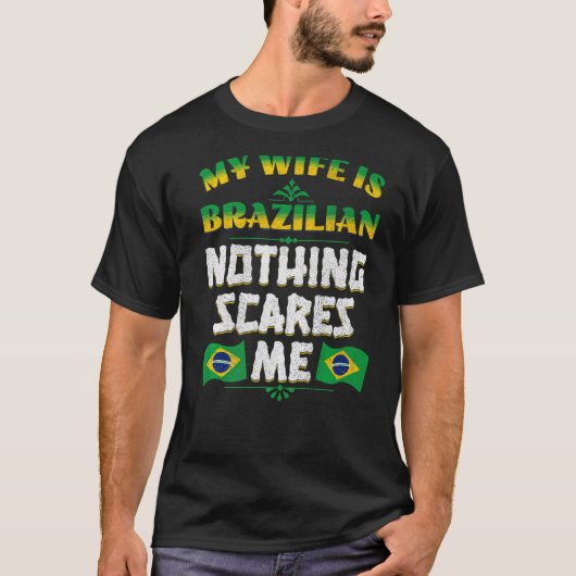 Mens妻はブラジルのブラジル伝統ルーツFl Tシャツ (正面)